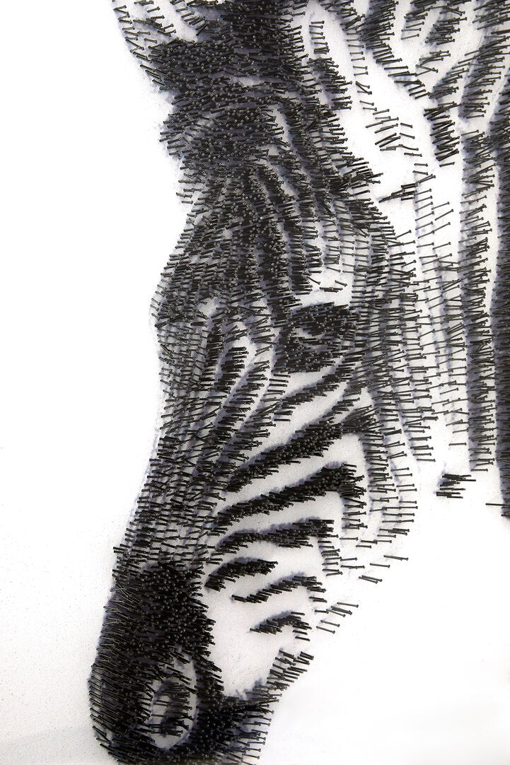 Milan Zebra Sculpture Wall Art