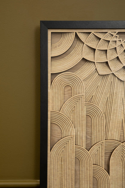 Milan Deco Wood Carving Wall Art