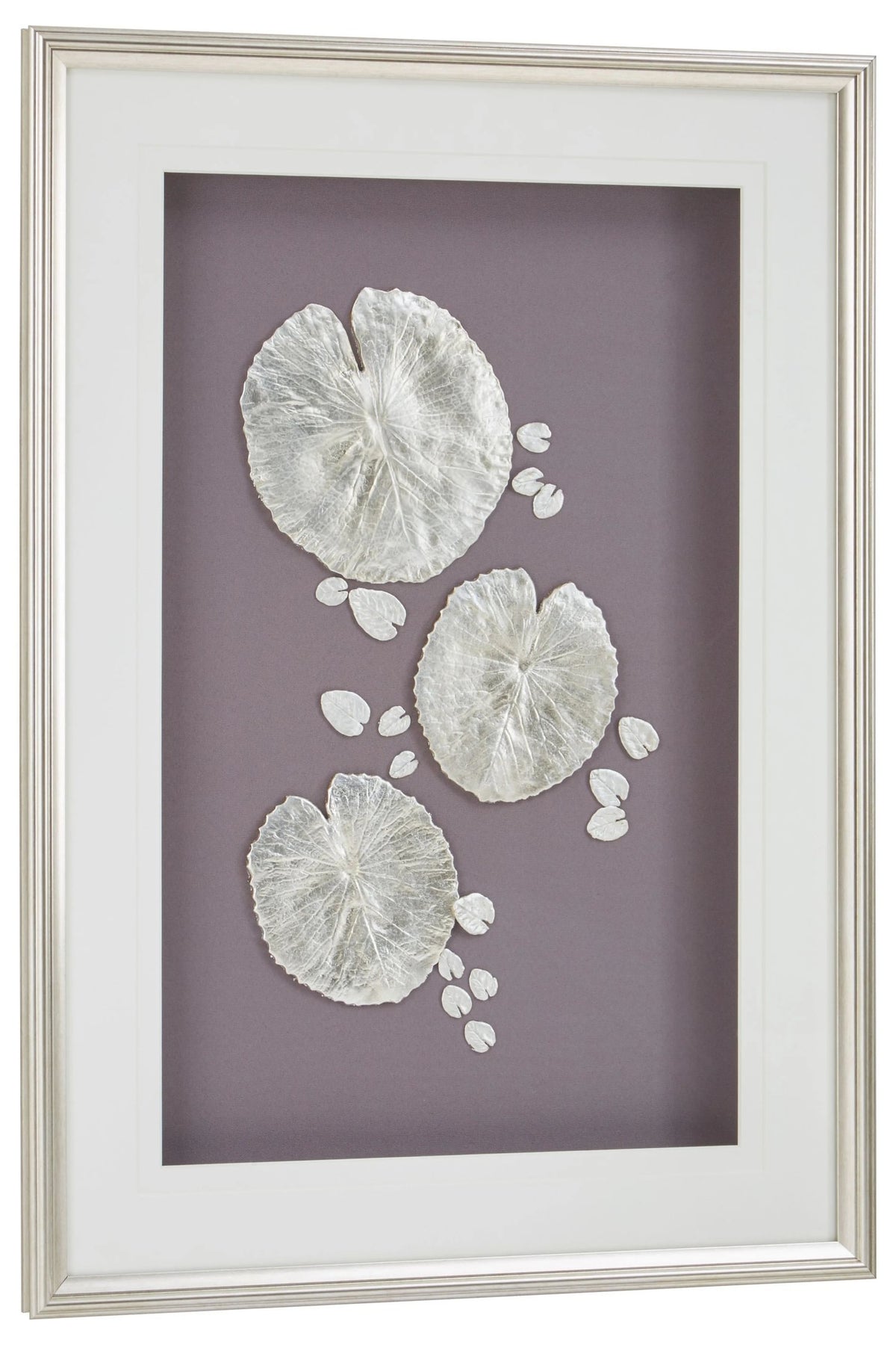 Foundation Silver Leaf Design Wall Art with Wooden Frame