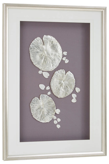 Foundation Silver Leaf Design Wall Art with Wooden Frame