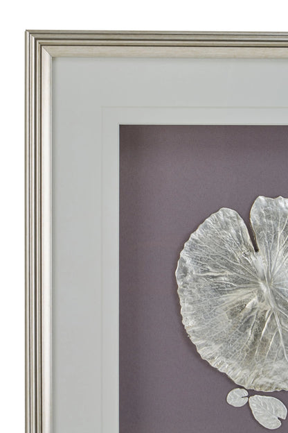 Foundation Silver Leaf Design Wall Art with Wooden Frame