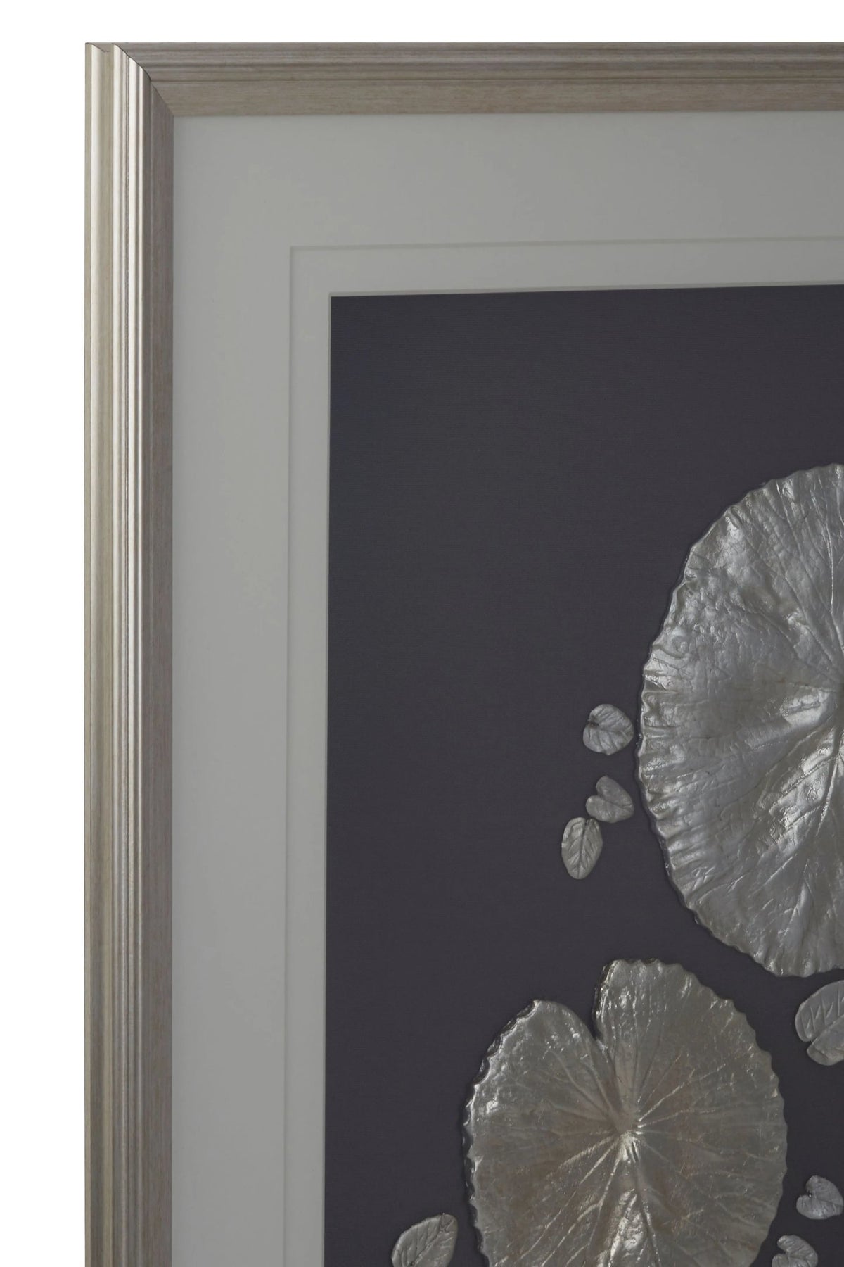 Foundation Silver Leaf Design Framed Wall Art