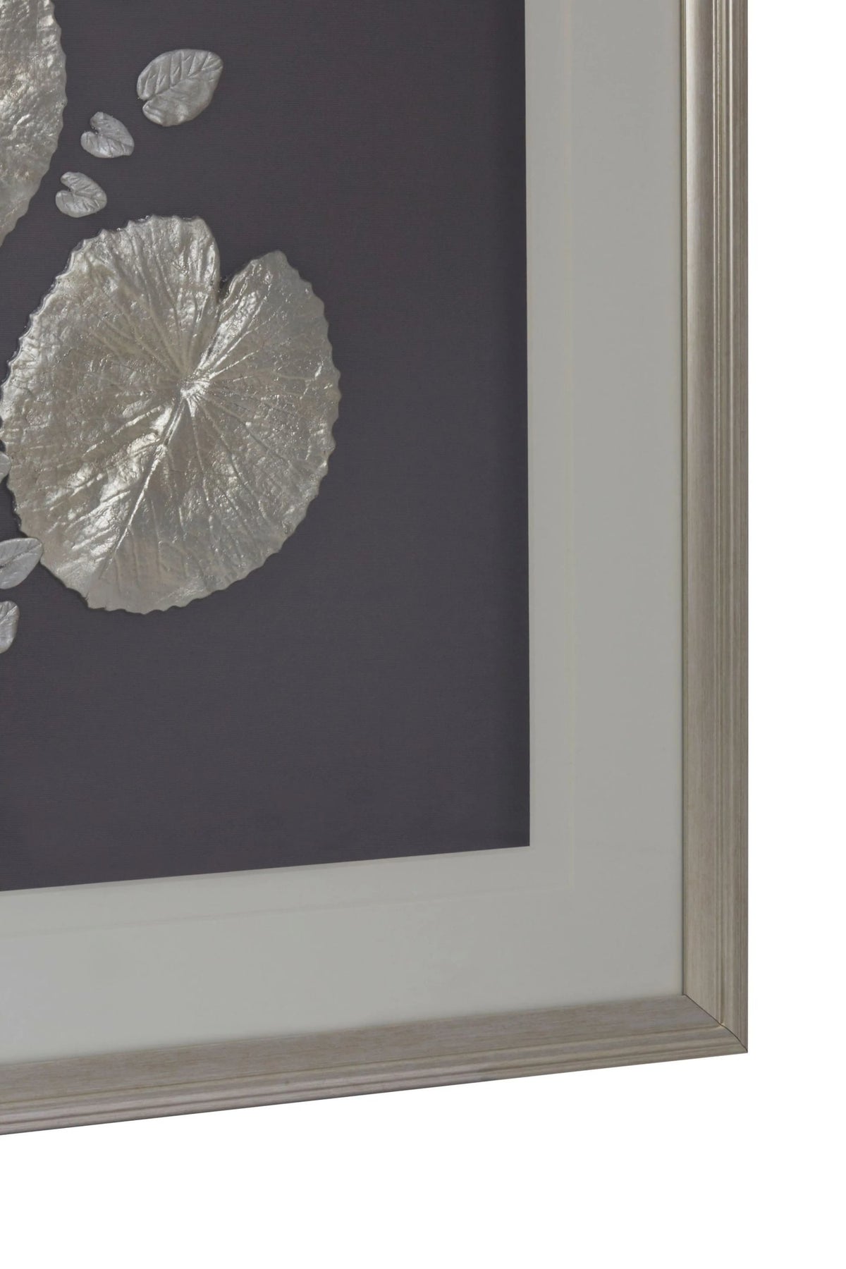Foundation Silver Leaf Design Framed Wall Art