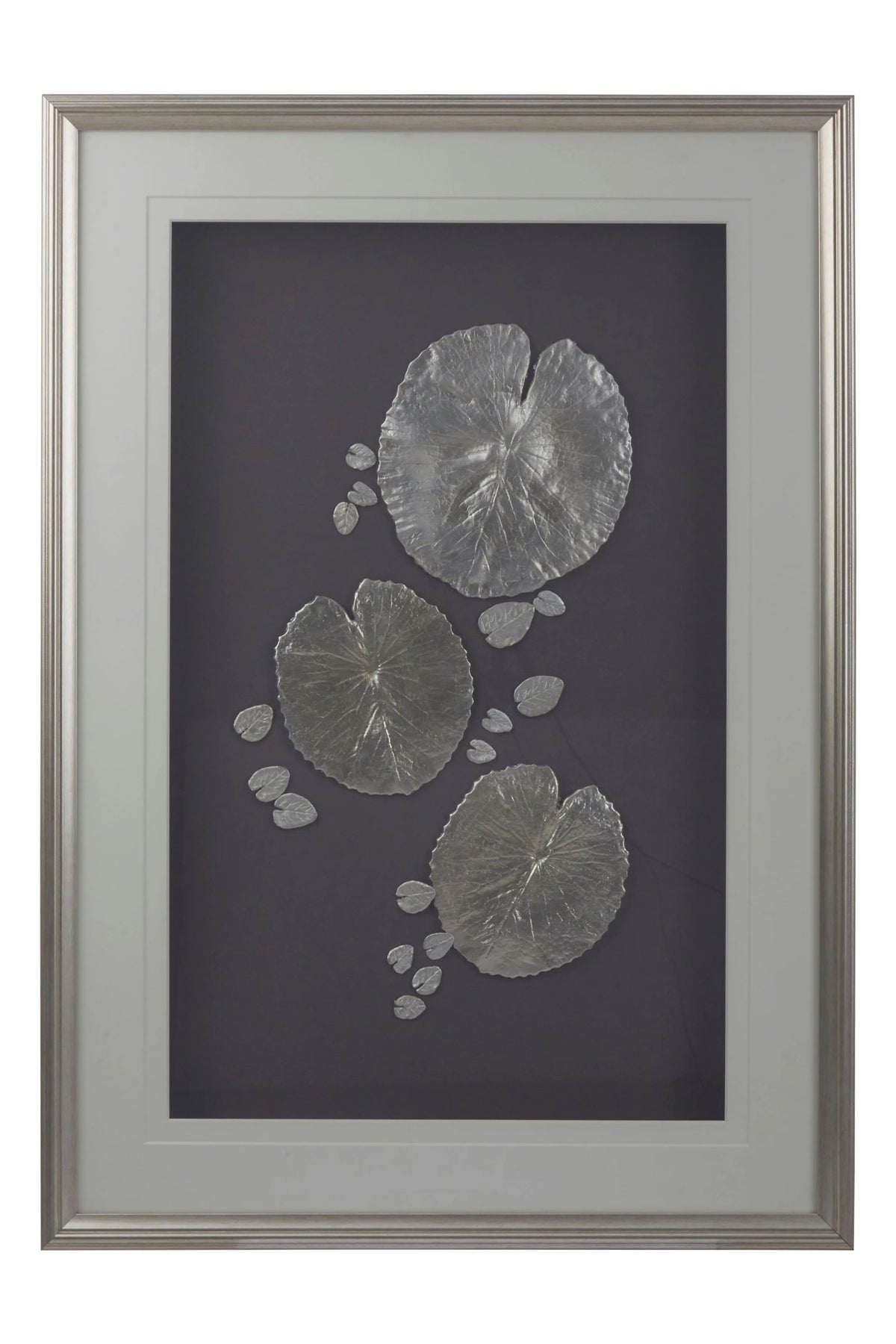 Foundation Silver Leaf Design Framed Wall Art