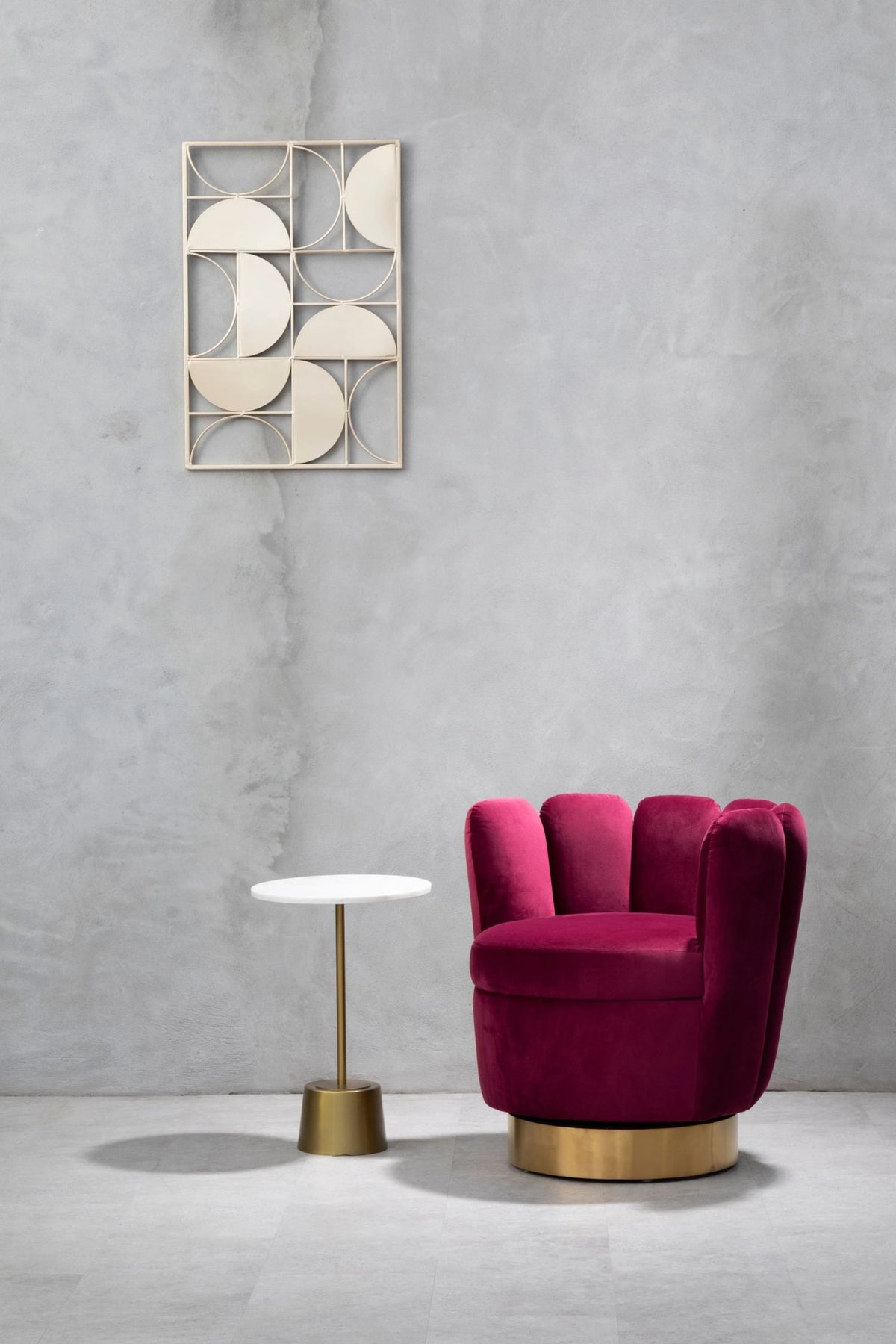 Alpine Gold Finish Semicircle Design Wall Art
