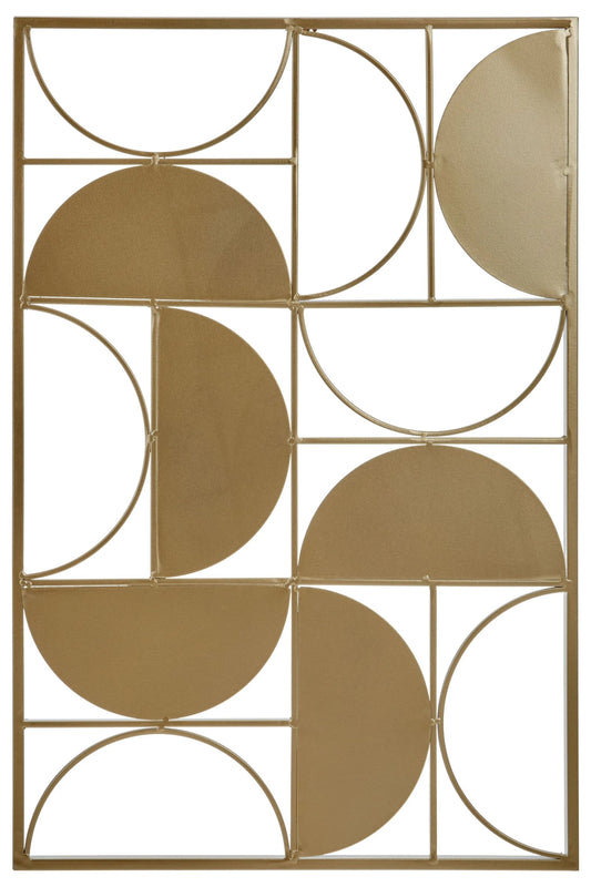 Alpine Gold Finish Semicircle Design Wall Art