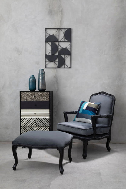 Alpine Black Finish Semicircle Design Wall Art