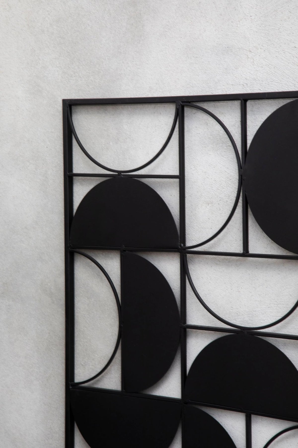 Alpine Black Finish Semicircle Design Wall Art