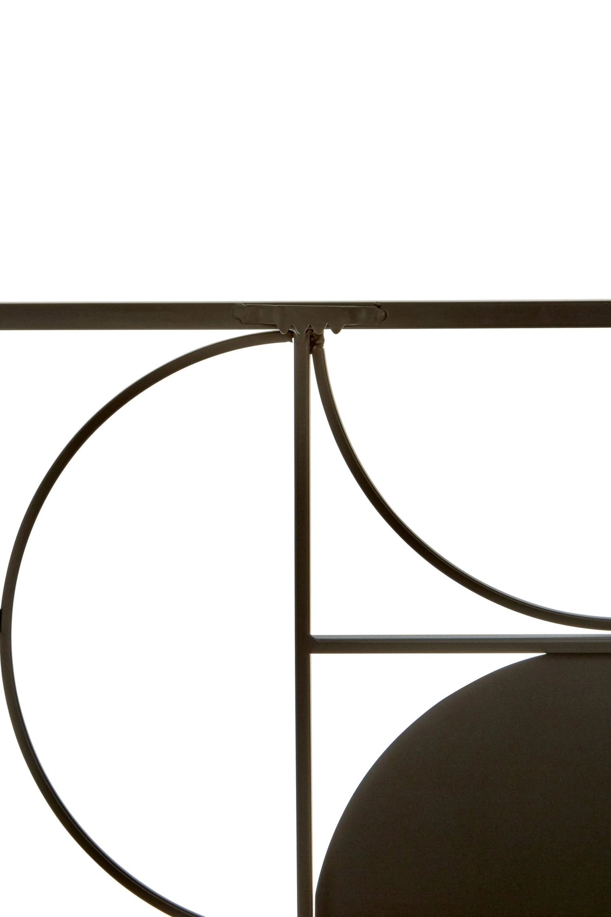 Alpine Black Finish Semicircle Design Wall Art