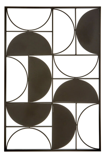 Alpine Black Finish Semicircle Design Wall Art