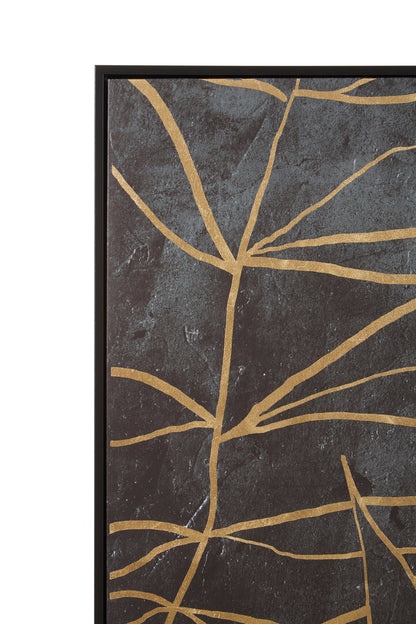 Modernist Canvas Black and Gold Wall Art