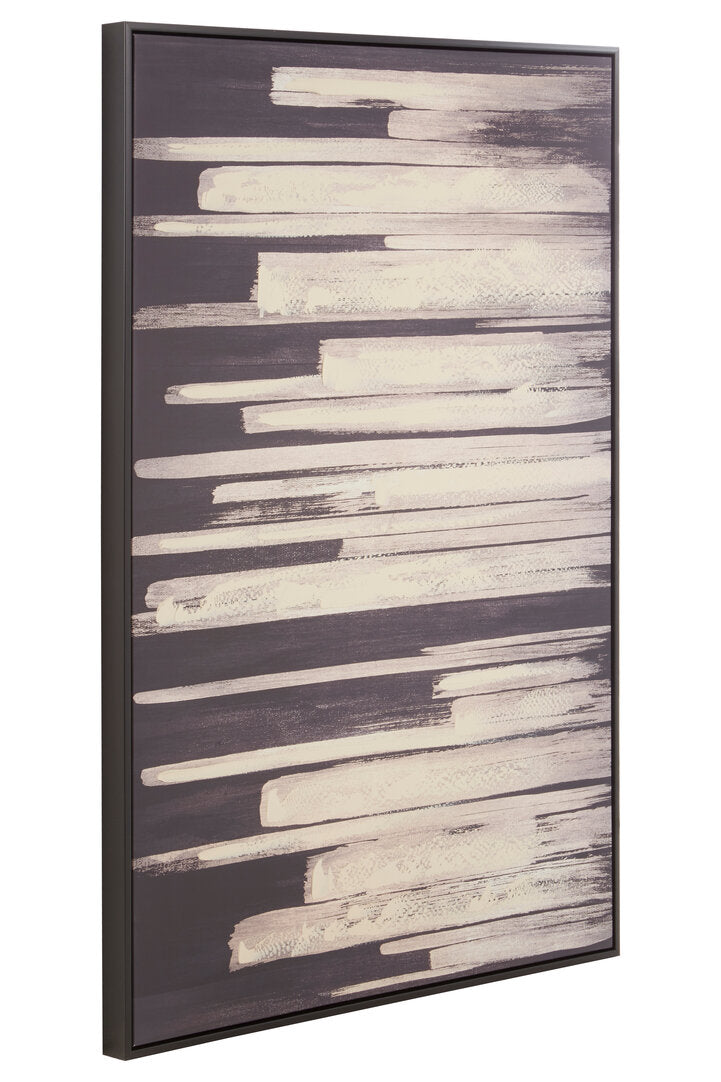 Modernist Black and Natural Canvas Wall Art