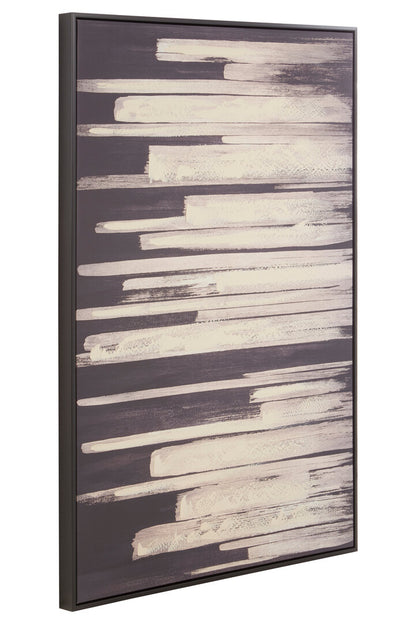 Modernist Black and Natural Canvas Wall Art