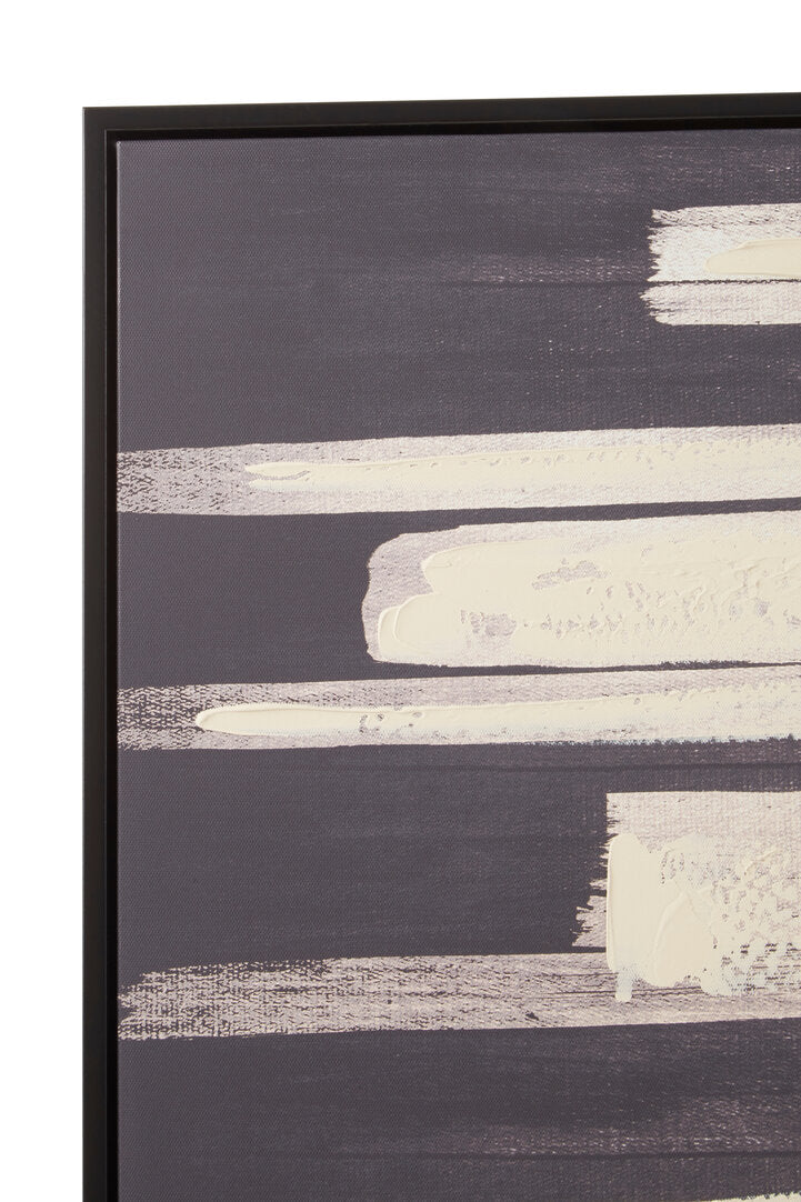 Modernist Black and Natural Canvas Wall Art