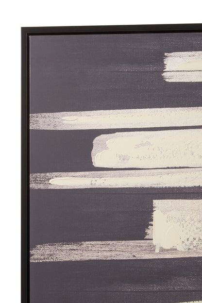 Modernist Black and Natural Canvas Wall Art