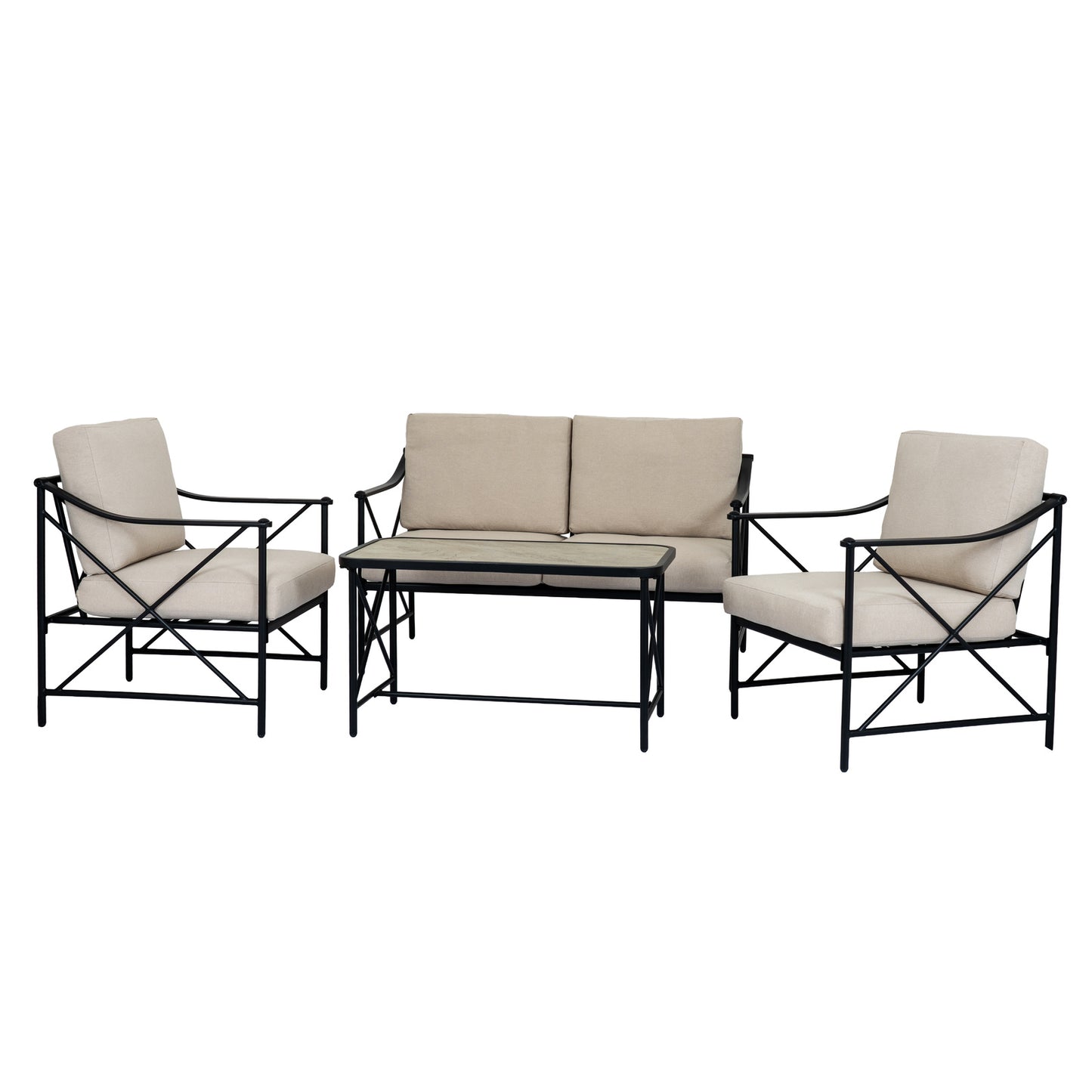 Madison Collection Outdoor 4 Seater Lounge Set - 40.0000