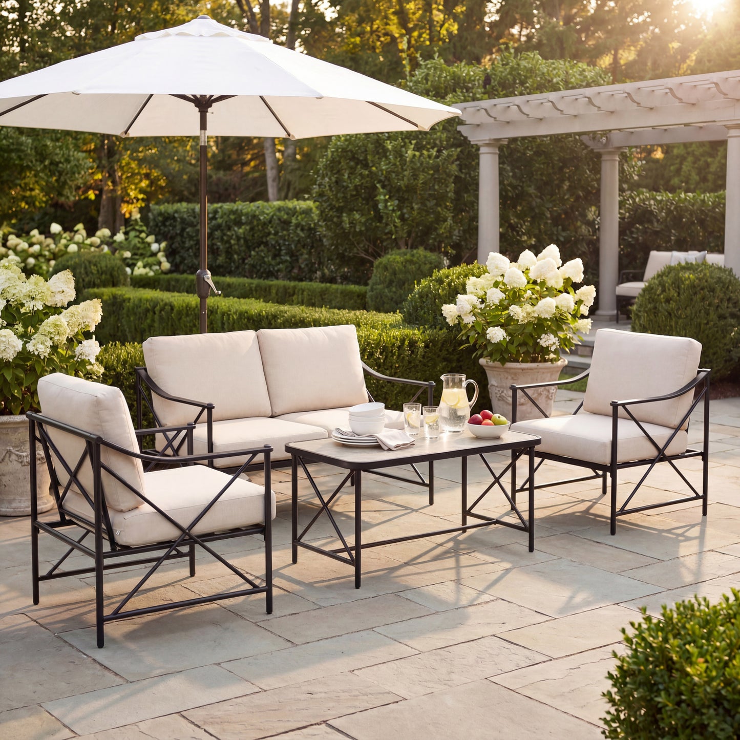 Madison Collection Outdoor 4 Seater Lounge Set - 40.0000