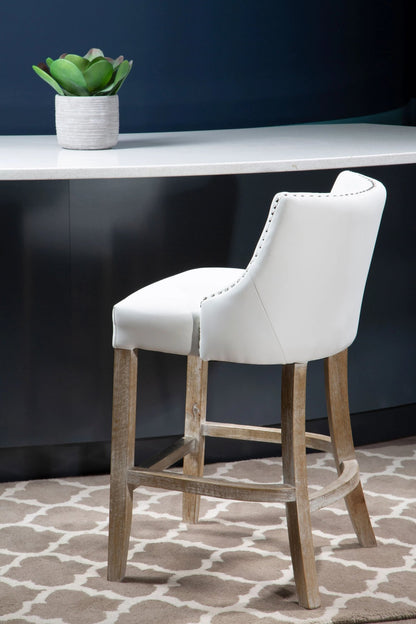Chelsea Townhouse Ivory Leather Effect Bar Chair