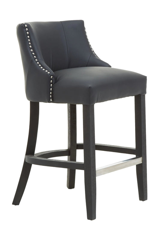 Chelsea Townhouse Black Leather Effect Bar Chair