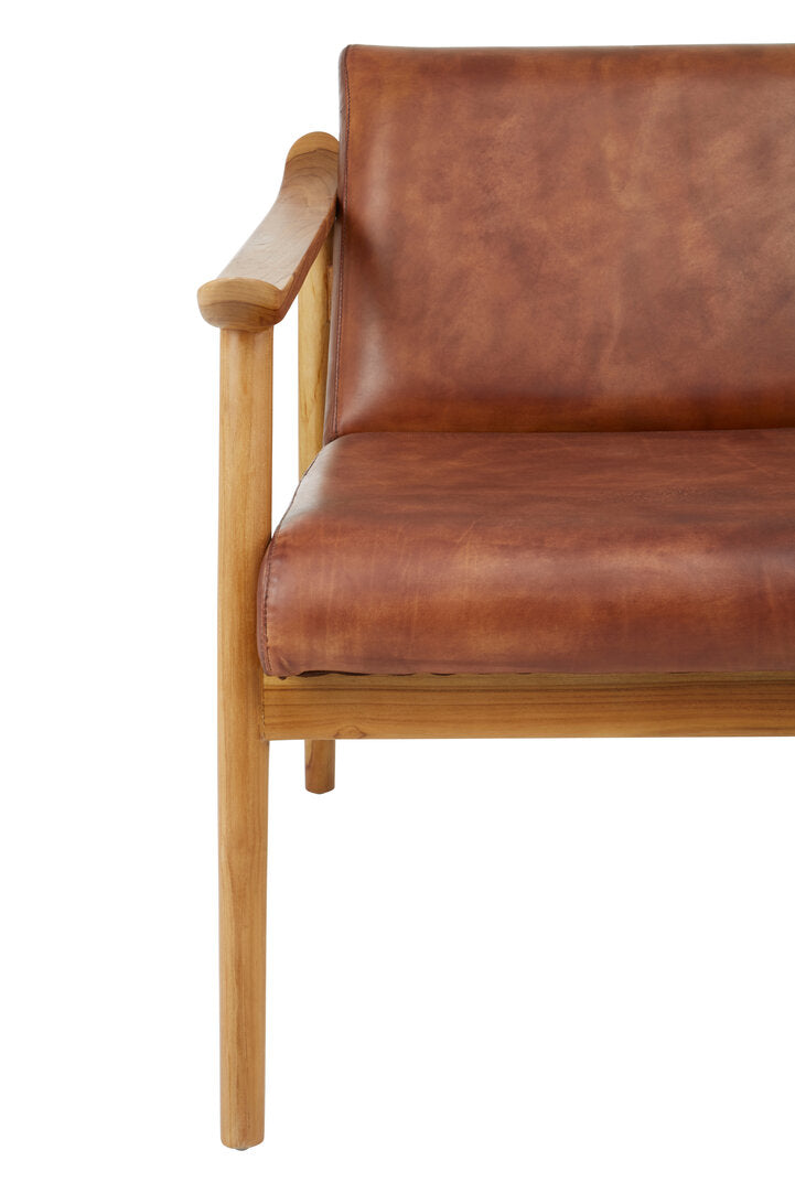 Sumatra Chair With Brown Plain Leather