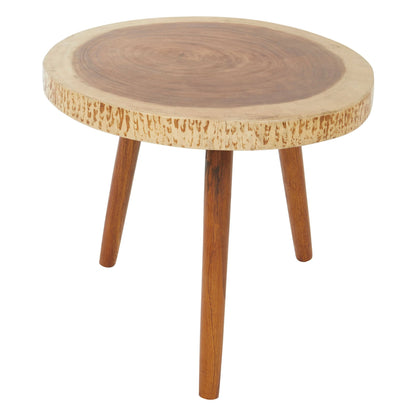 Teak Sonokeling Wood Round Side Table