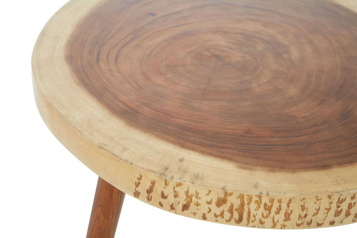 Teak Sonokeling Wood Round Side Table