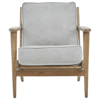 Troy Grey Linen Oak Frame Armchair