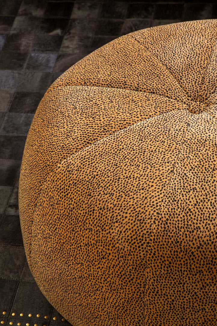 Tribeca Leopard Print Pouffe