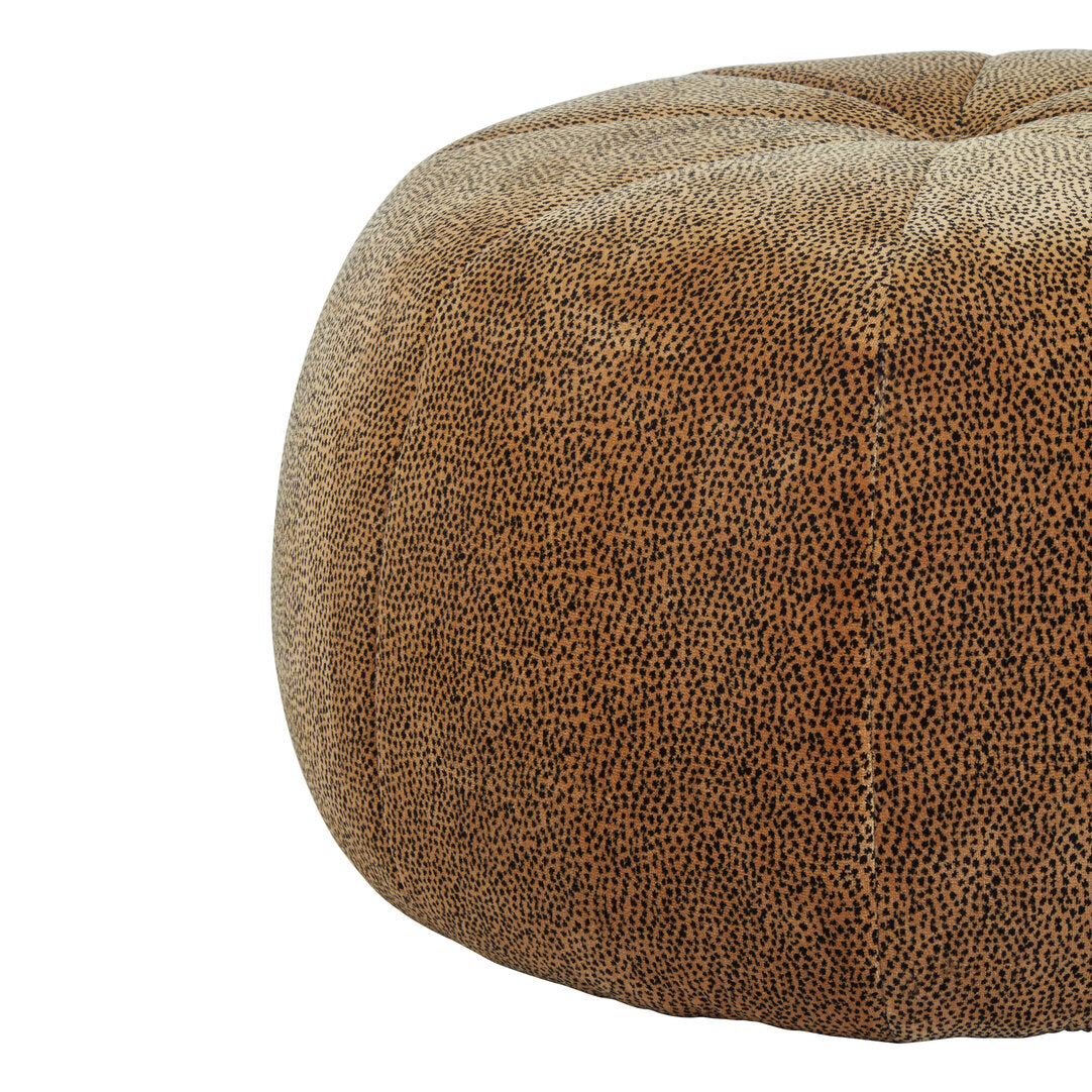 Tribeca Leopard Print Pouffe