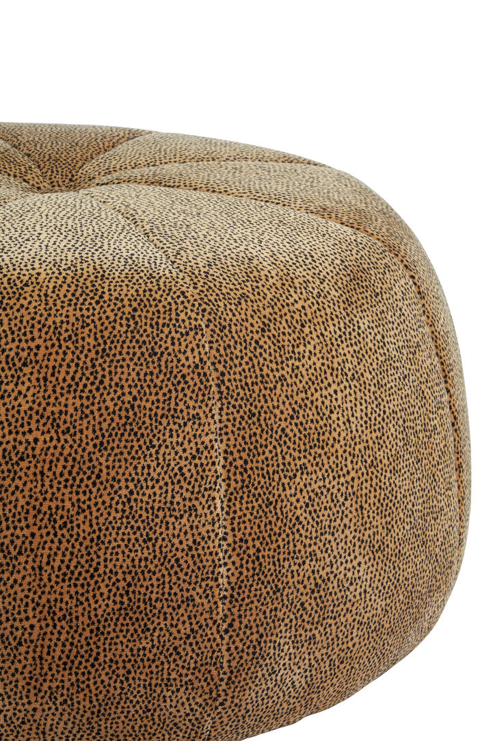 Tribeca Leopard Print Pouffe
