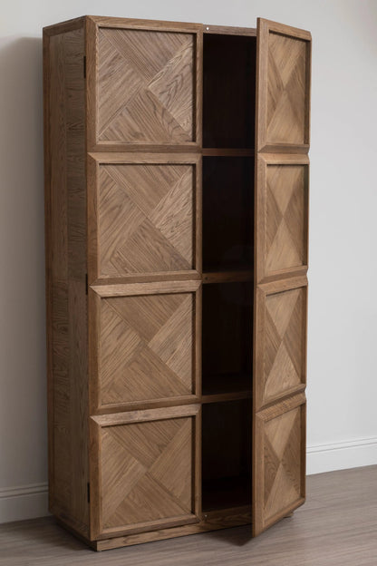 Cest Natural Oak Wood Tall Cabinet