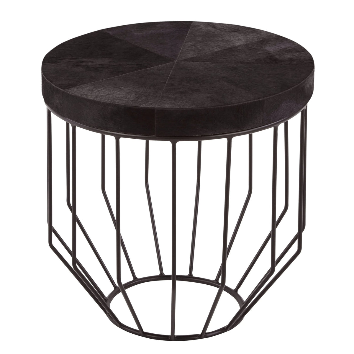 Chelsea Townhouse Hair On Hide Top Round Side Table