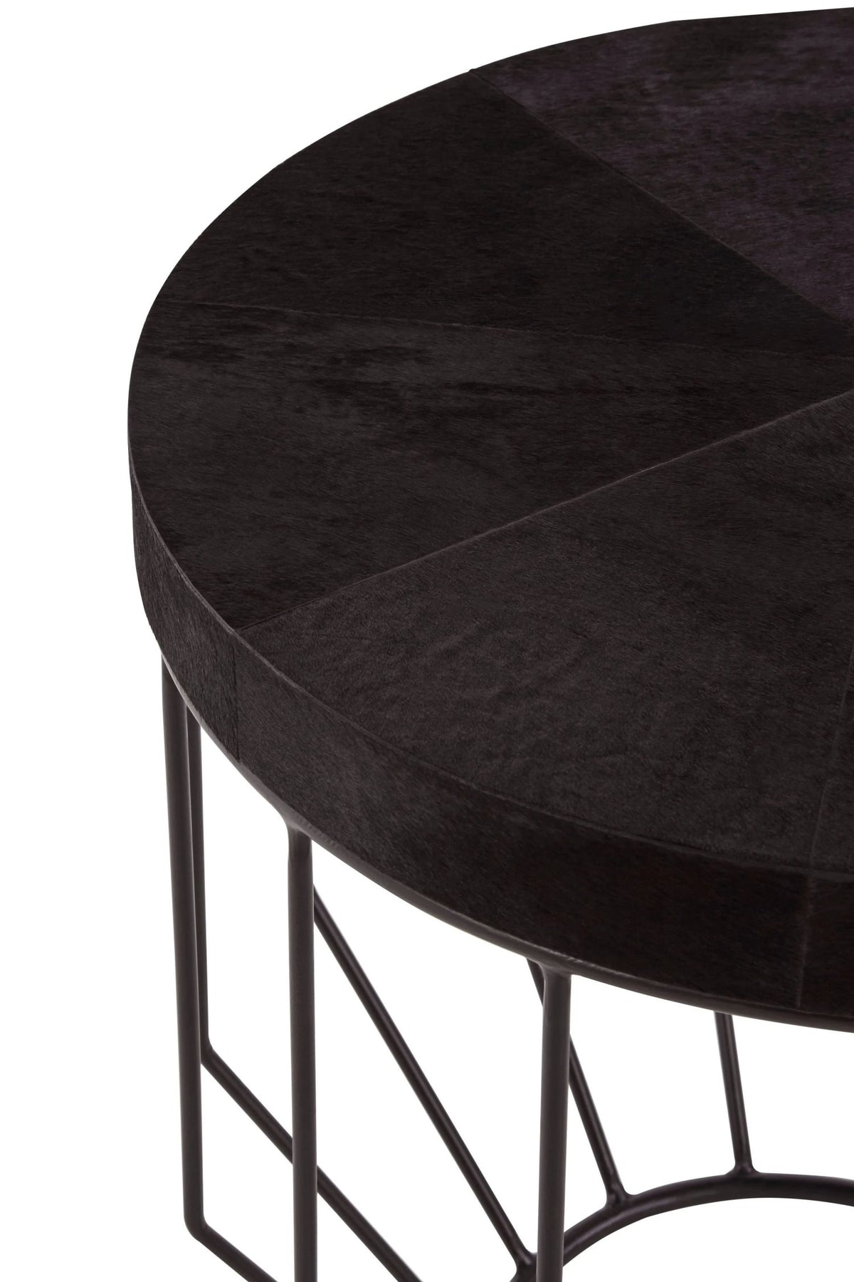 Chelsea Townhouse Hair On Hide Top Round Side Table
