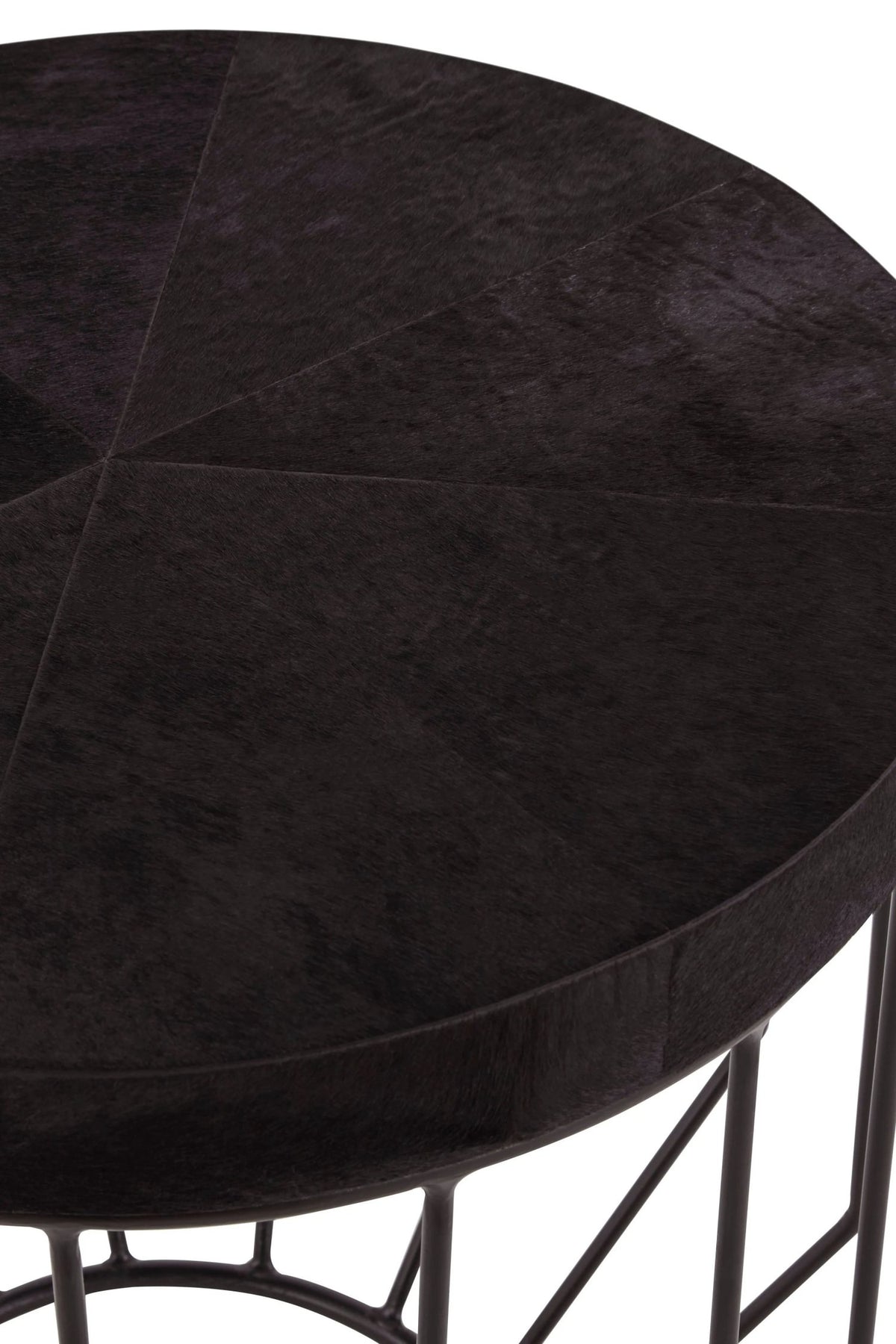 Chelsea Townhouse Hair On Hide Top Round Side Table