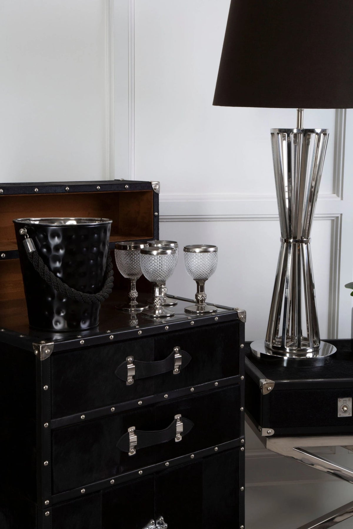 Chelsea Townhouse Hair On Leather Drinks Cabinet