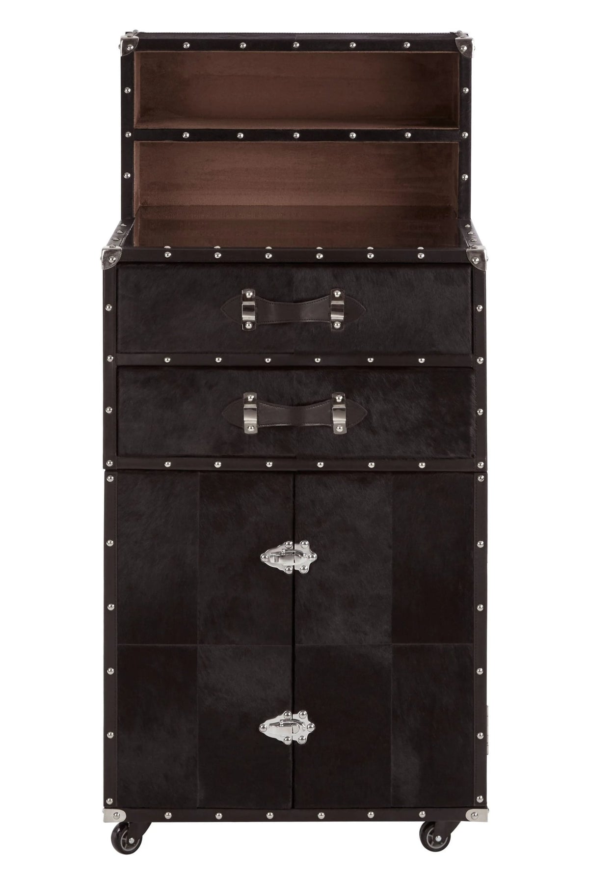 Chelsea Townhouse Hair On Leather Drinks Cabinet