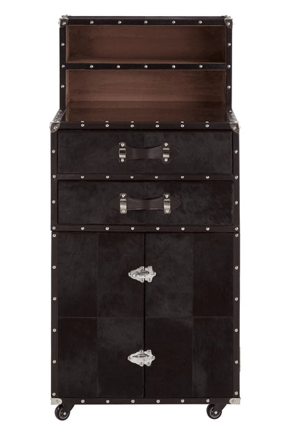 Chelsea Townhouse Hair On Leather Drinks Cabinet