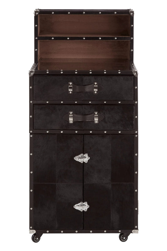 Chelsea Townhouse Hair On Leather Drinks Cabinet
