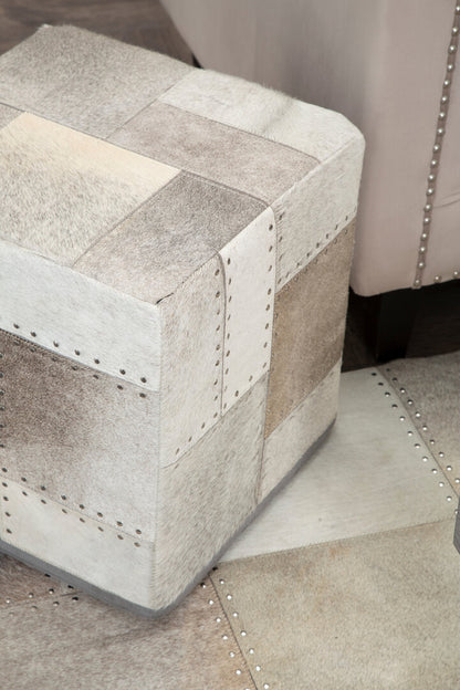 Azure Grey Pouffe