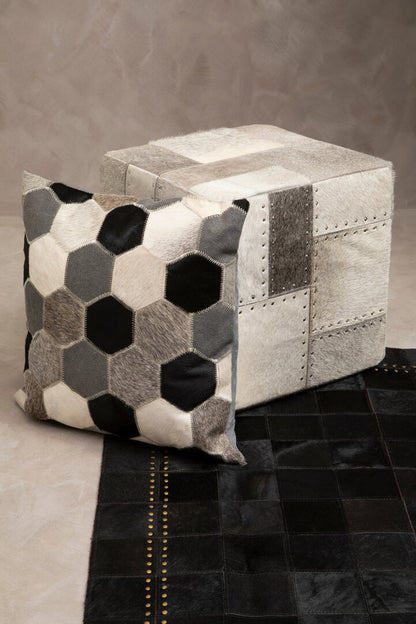 Azure Grey Pouffe