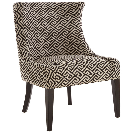 Mayfair Greek Key Design Wingback Lounge Chair