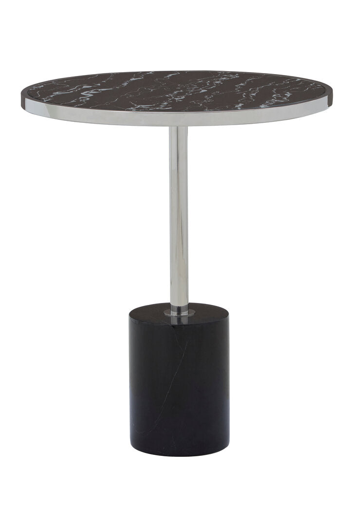 Lumina Black Marble End Table