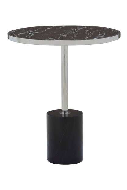 Lumina Black Marble End Table