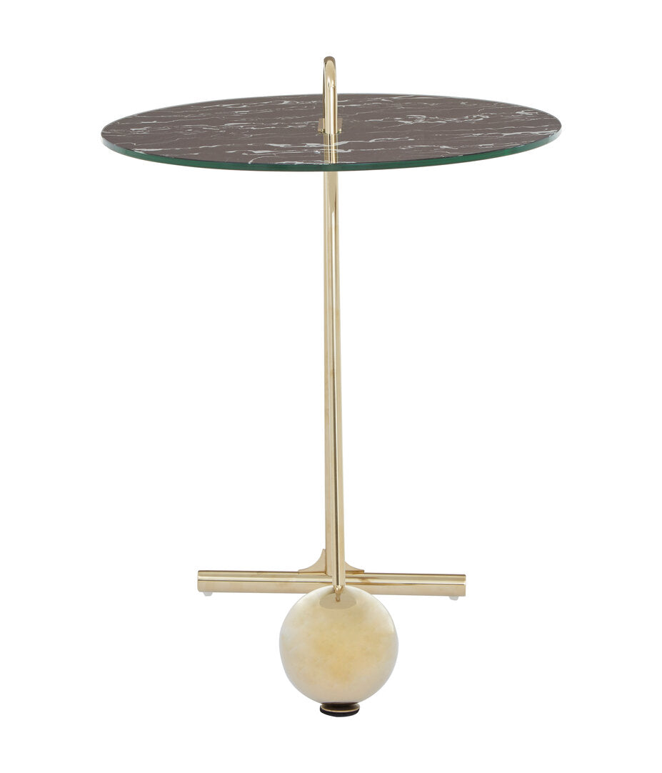 Lumina Black Marble Effect Top End Table