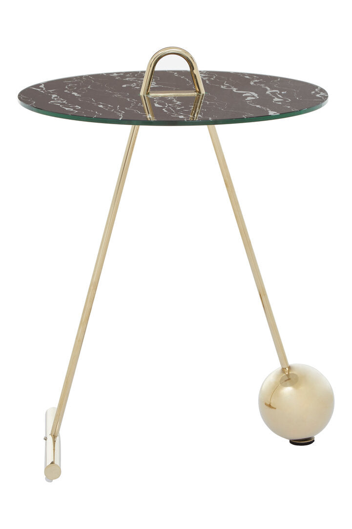 Lumina Black Marble Effect Top End Table