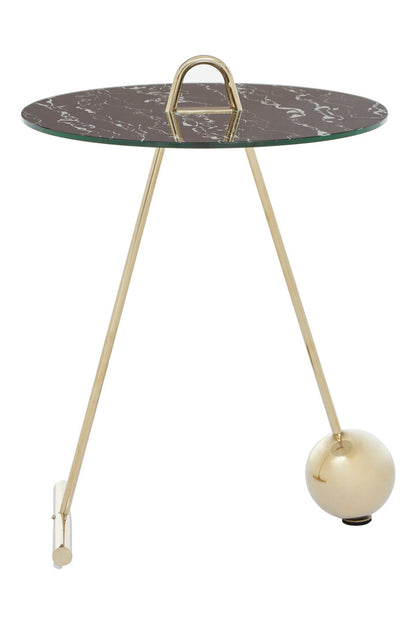 Lumina Black Marble Effect Top End Table