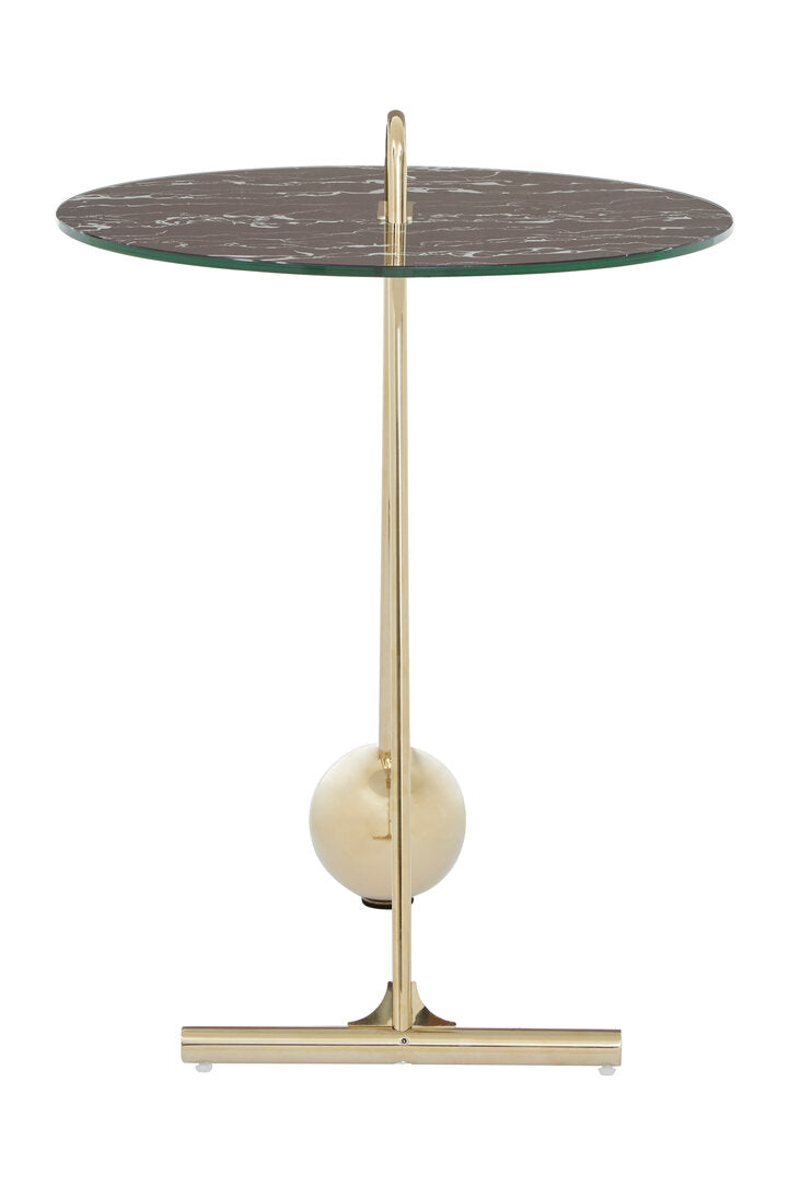 Lumina Black Marble Effect Top End Table