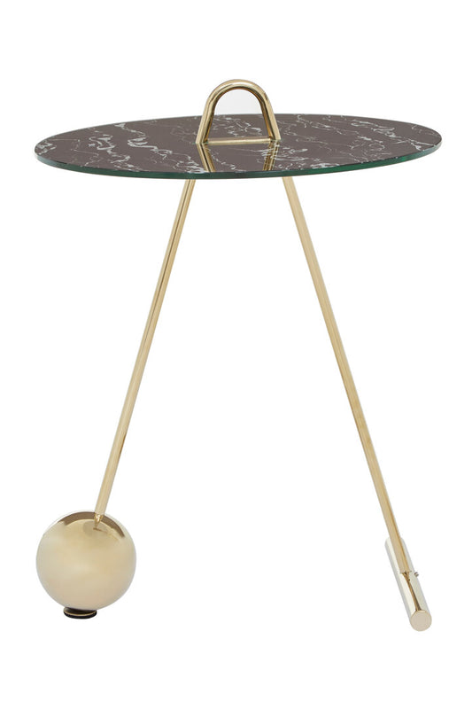 Lumina Black Marble Effect Top End Table