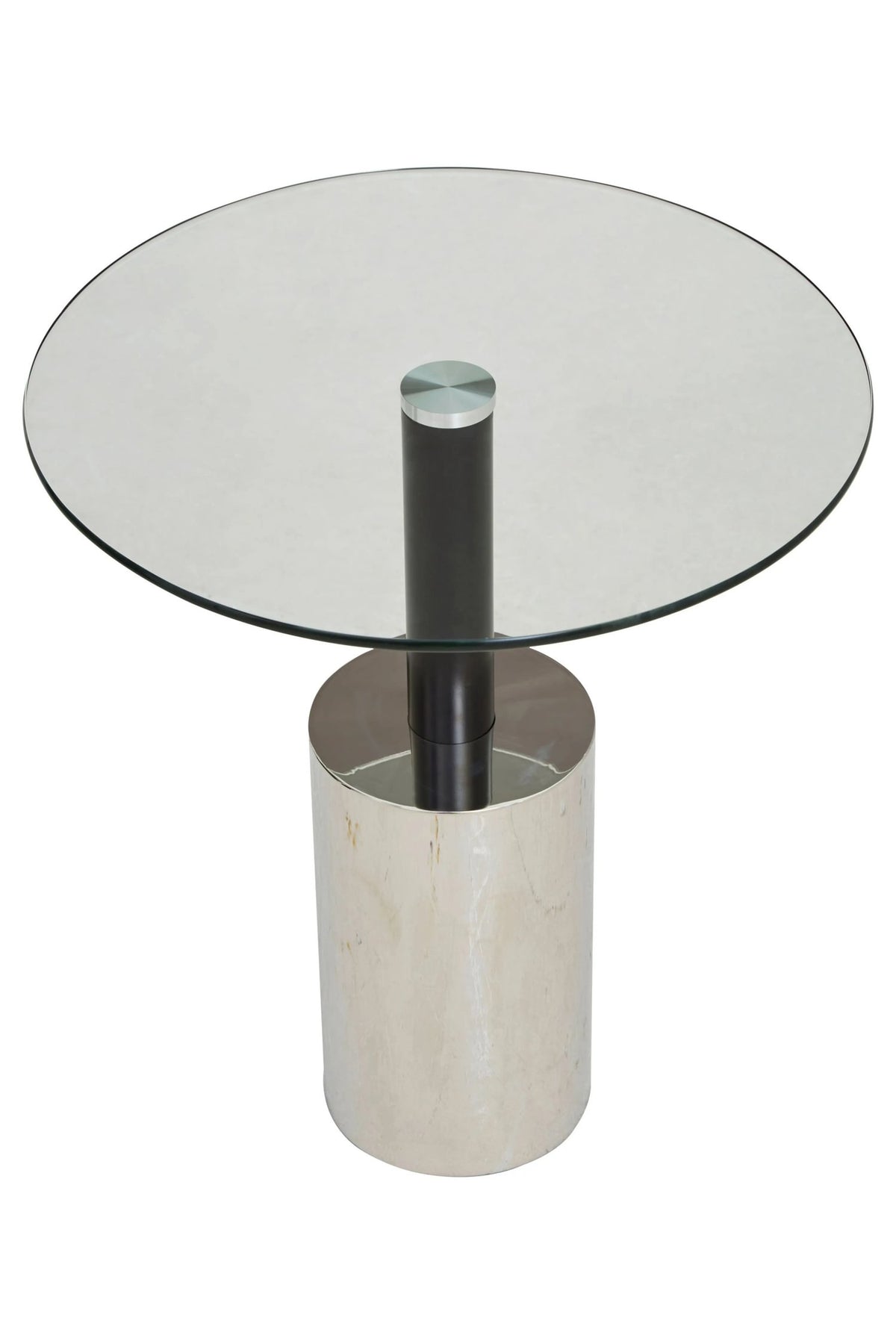 Lumina End Table With Silver Base