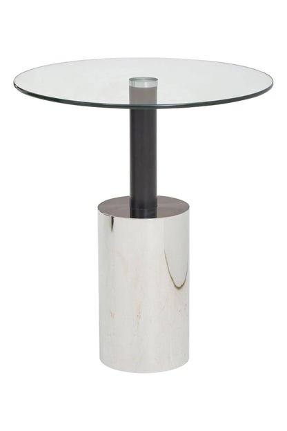 Lumina End Table With Silver Base